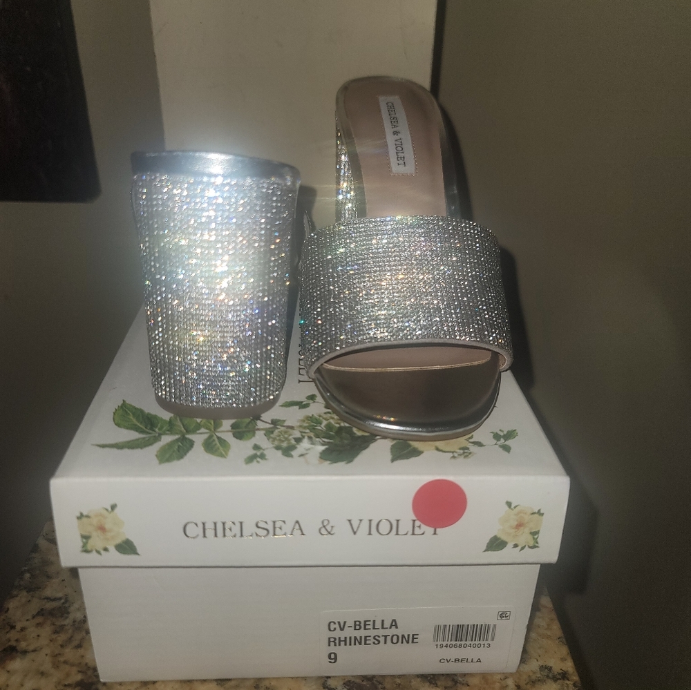 Chelsea & Violet Rhinestone Mules - Picture 5 of 10